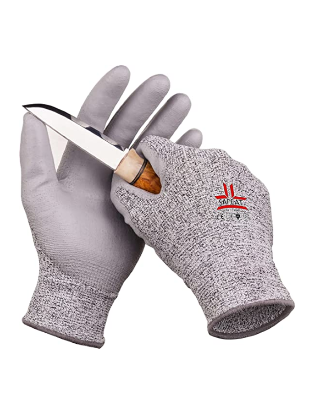 1 Pair Stainless Steel Wire Cut Resistant Anti-Cutting Safety Protective  Gloves