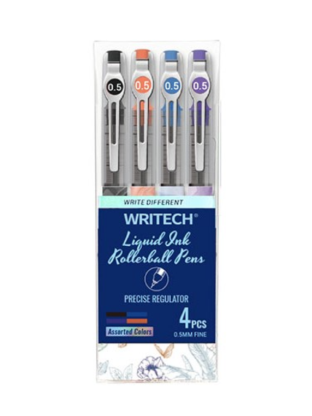 Writech Liquid Ink Rollerball Pens Assorted Colors