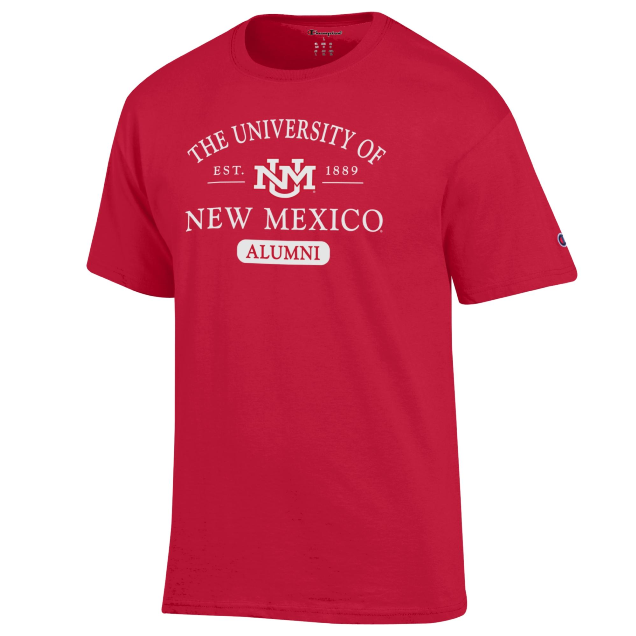 UNM Bookstore Unisex Champion T-Shirt UNM Alumni Est 1889 The ...