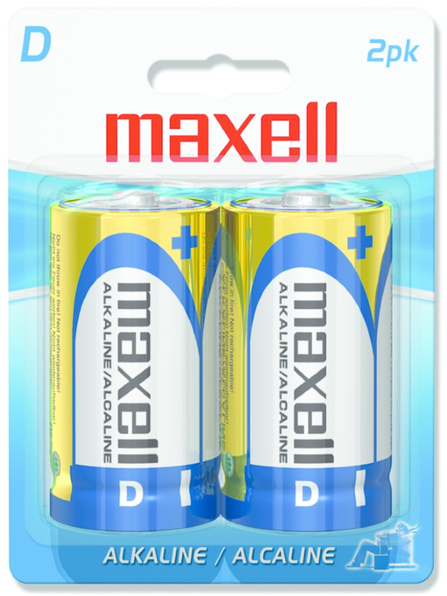 Maxell D Batteries 2/PK