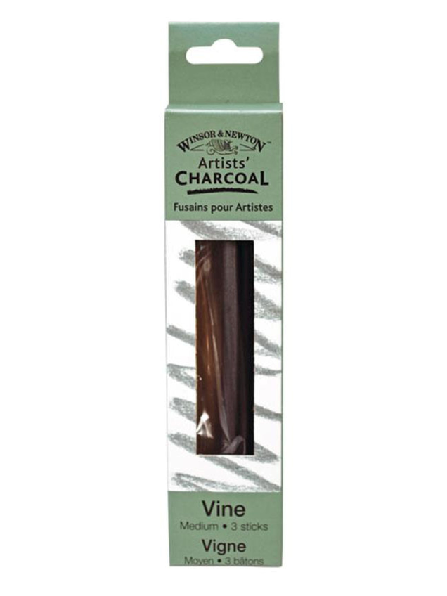 vine and compressed charcoal