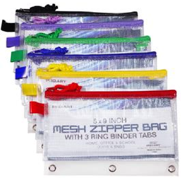 Vinyl mesh zipper pouch hotsell