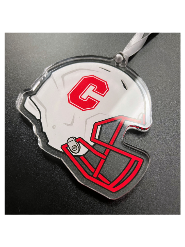Football Helmet Acrylic Ornament | SUNY Cortland Campus Store