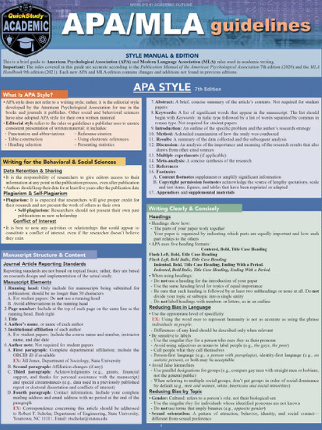 APA Style Guide - 7th Edition - Writing Center