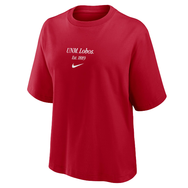 UNM Bookstore Women's Nike T-Shirt UNM Lobos Est 1889 Red