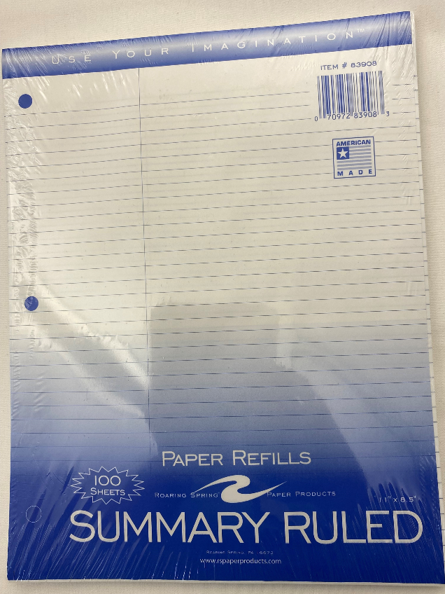 Roaring Springs Filler Paper 100 sheets