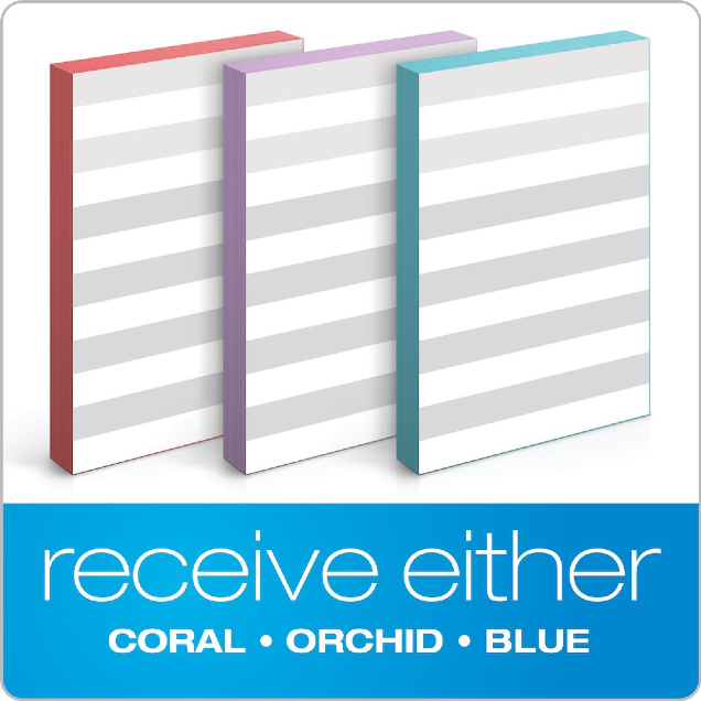 Oxford Index Cards 4x6 Shaded Bar Vertical Gum-Bound 50ct | MSU
