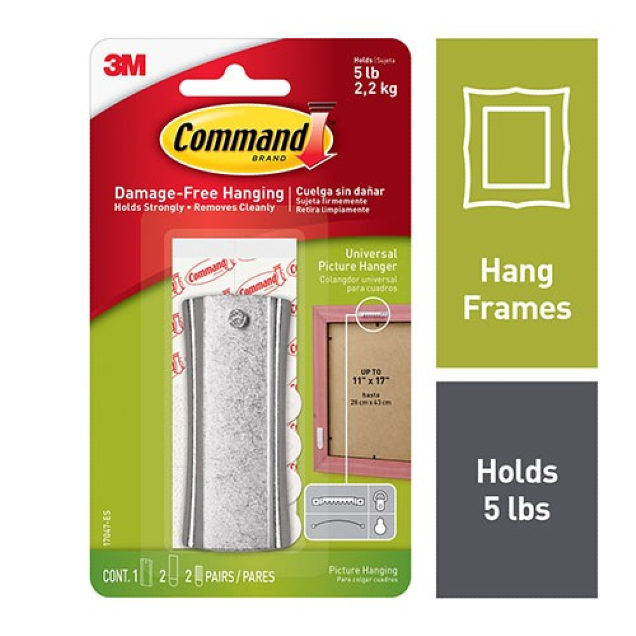 3M Command Sticky Nail Sawtooth Metal Hanger