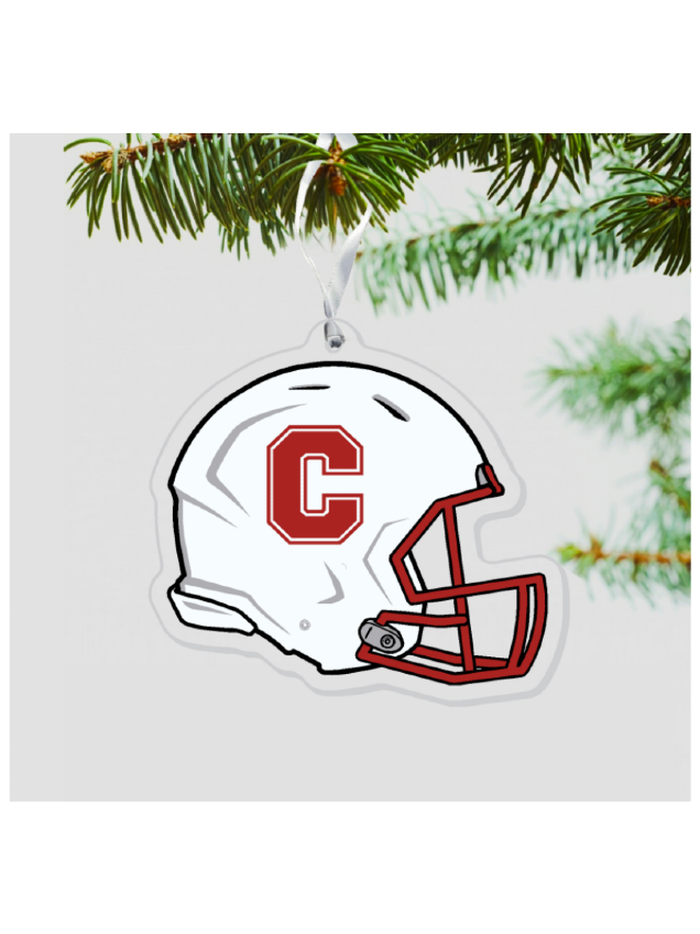 Football Helmet Acrylic Ornament | SUNY Cortland Campus Store