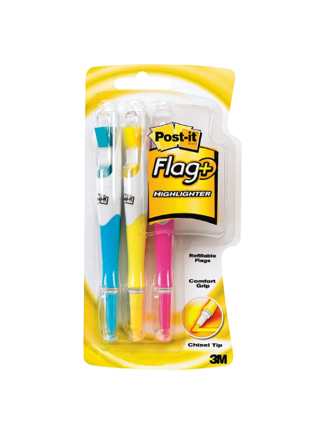 SCC Lincoln Campus Store PostIt Flag Highlighter 3Pack