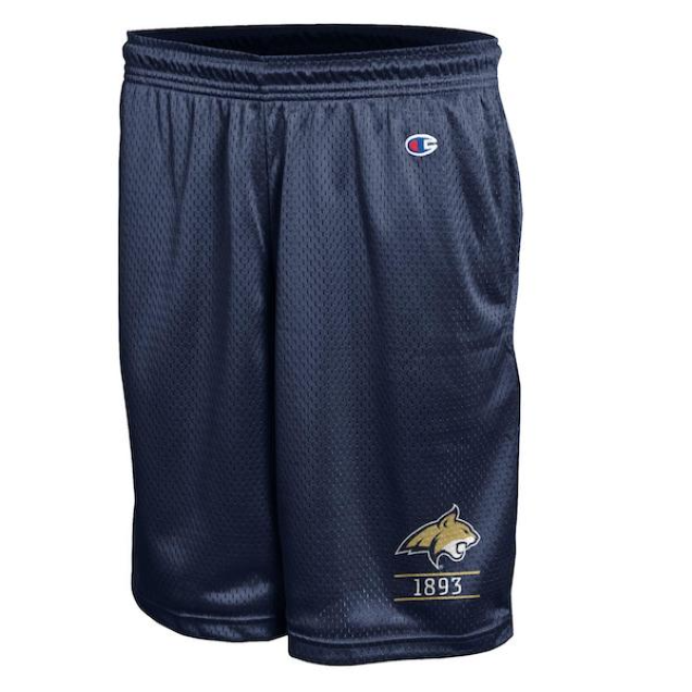 Champion Mens Navy Mesh Shorts Bobcat above 1893