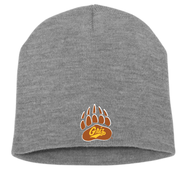 Gray Retro Griz Paw Beanie | The M Store