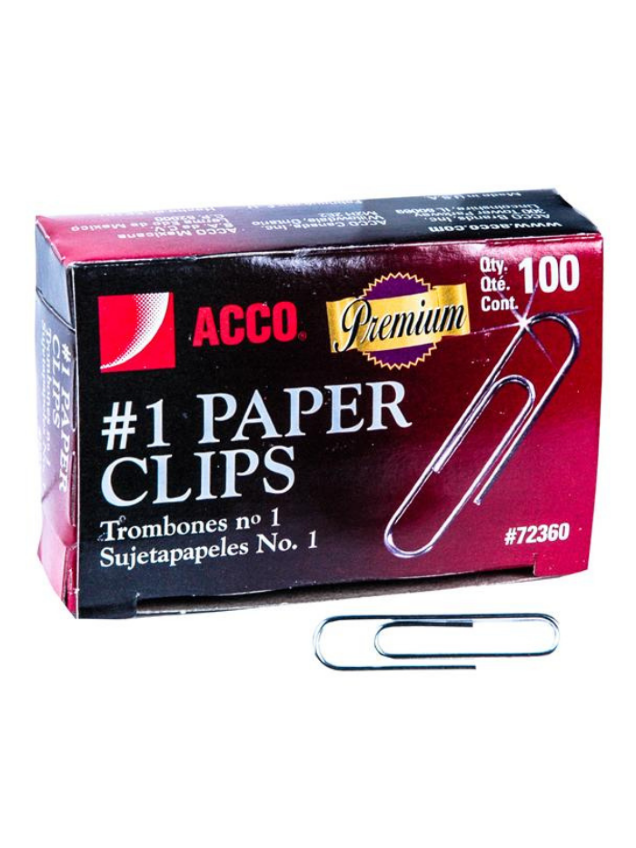 Premium 1 Paper Clips 100/Bx