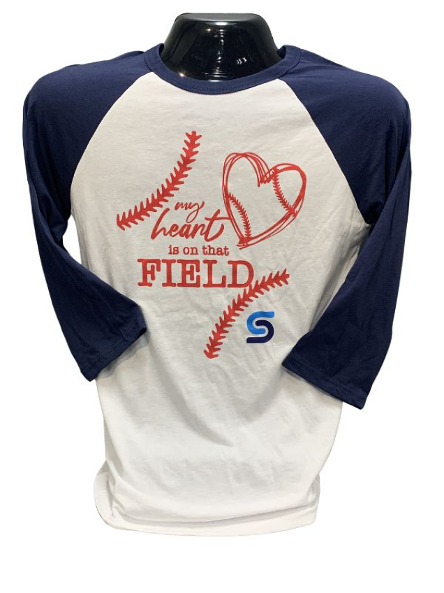 SCC Beatrice Campus Store My Heart Is On That Field Baseball Mom Shirt